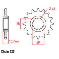 RK Front Sprocket 15T for Honda CB600F 2008-2010