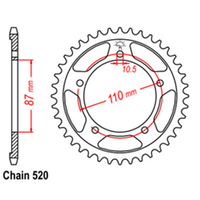 RK 46T Rear Sprocket for Suzuki GS500E 1989-2005