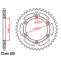 RK 47T Rear Sprocket for Suzuki RM465 1981-1982