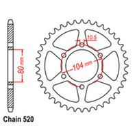 RK 39T Rear Sprocket for Kawasaki Vulcan S CAFE/EN650B 2016