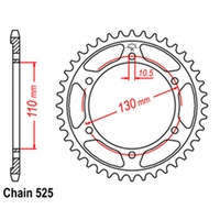 RK 44T Rear Sprocket for Suzuki GSXR750 2019-2018