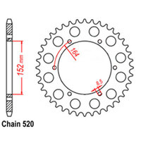 RK 40T Rear Sprocket for Yamaha YZ250W 1989