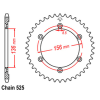 RK Rear Sprocket 41 Tooth 32-32E-41