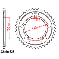 RK 42T Rear Sprocket for Triumph 865 Bonneville SE EFI 2008-2015