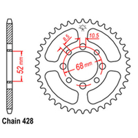 RK 30T Rear Sprocket for Suzuki DS80 1984-2000