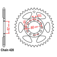 RK 42T Rear Sprocket for Yamaha AG200F 2008-2011