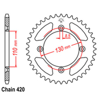 RK 50T Rear Sprocket for Honda CRF150RB 2007-2023