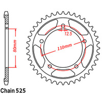 RK 42T Rear Sprocket for Honda CRF1100 Africa Twin ABS/CRF1100A 2020-2023