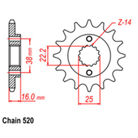 RK Front Sprocket 14T for Bimota DB3 Mantra 900 1995-1999