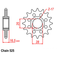 RK Front Sprocket 16T 41-K05-16