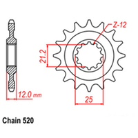 RK Front Sprocket 13T for Husqvarna WR240 1985-1991