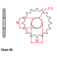 RK Front Sprocket 17T 41-T01-17