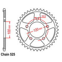 RK 40T Rear Sprocket for Aprilia TUONO V4 Standard 1000 2011