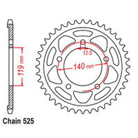 RK 45T Rear Sprocket for BMW F 900 R/F900R 2020-2023