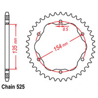 RK 41T Rear Sprocket for Ducati 1100 Streetfighter V4 SP 2022-2023