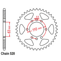 RK 42T Rear Sprocket for KTM 390 Duke 2024