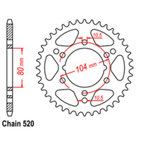 RK 38T Rear Sprocket for Polaris 250 Xplorer 4x4 1999-2002