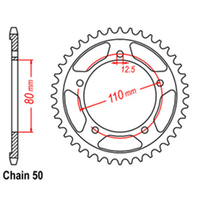 RK 45T Rear Sprocket for Triumph 900 Trophy 1993-1997