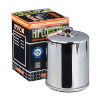 Hiflo Chrome Oil Filter for Harley 1690 Street Glide 103/FLHX 2011-2014 (W/Nut)