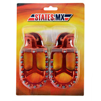 SMX Orange Alloy Forged Footpegs for KTM 60 SX 1998-2000