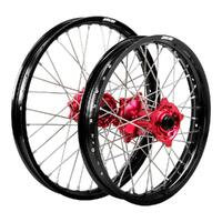 States MX Black/Red Wheel Set for Gas Gas MC 350F 2022-2023 (21/19)