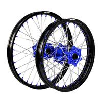 States MX Black/Blue Wheel Set for Husqvarna TC 125 2014-2024 (21/19)