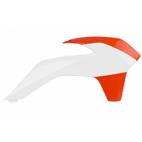 Polisport Orange/White Radiator Shrouds for KTM 125 SX 2013-2015