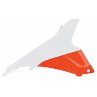 Polisport White/Orange Airbox Covers for KTM 450 XC-F 2013-2015