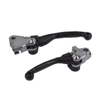 Polisport Black Folding Lever Set for Kawasaki KX450F 2006-2012