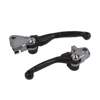 Polisport Black Folding Lever Set for Kawasaki KX250F 2013-2018