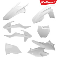 Polisport White MX Plastic Kit for KTM 300 EXC tpi 2018-2022