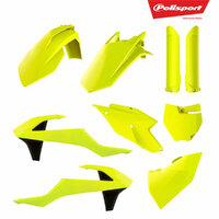 Polisport Fluro Yellow MX Plastic Kit for KTM 250 SX 2016-2018