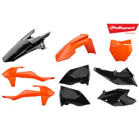 Polisport Orange/Black MX Plastic Kit for KTM 450 XC-F 2016-2018