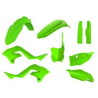 Polisport Lime Green MX Restyle Plastic Kit for Kawasaki KX125 2003-2008