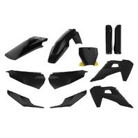 Polisport Black MX Plastic Kit (incl Fork Guards) for Husqvarna FC250 2019-2022