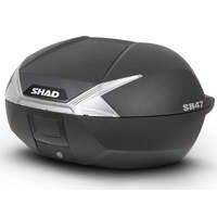 SHAD SH47 Top Case 47L Black/Carbon White Reflector LSC-D0B47106