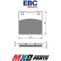 EBC Rear Brake Pads Kawasaki ZZR1100 D1-D8 1993-2001 FA063