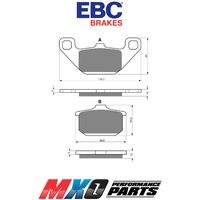 EBC Rear Brake Pads Kawasaki GPZ750 UNITRACK (ZX750A) 1983-1987 FA085