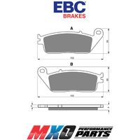 EBC Front Brake Pads Kymco Downtown 300i 2009-2013 FA142HH