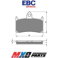 EBC Front Brake Pads Honda RVF400 NC35 1994-1996 FA187HH