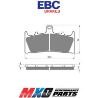 EBC Front Brake Pads Kawasaki ZX9R E1-E2 2000-2001 FA188