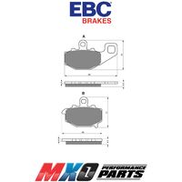 EBC Rear Brake Pads Kawasaki Z1000SX ABS 2011-2017 FA192HH