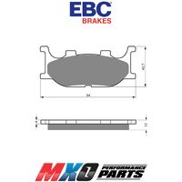 EBC Front Brake Pads Yamaha XJ6S 2009-2011 FA199HH