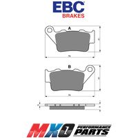 EBC Rear Brake Pads Triumph STREET TRIPLE 675 2013-2018 FA208R