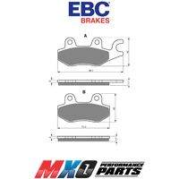 EBC Right Side Brake Pads Kymco 300 PEOPLE S I 2008-2011 FA215/2