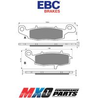 EBC Left Side Brake Pads Kawasaki NINJA 650R 2008-2013 FA229