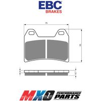 EBC Front Brake Pads Ducati 1200 MULTSTRADA s TOURING 2014 FA244