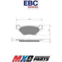 EBC Rear Brake Pads Yamaha XT1200Z SUPER TENERE 2013 FA319/2