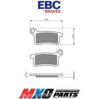 EBC Rear Brake Pads KTM 85 SX (Big Wheel) 2007-2010 FA357R