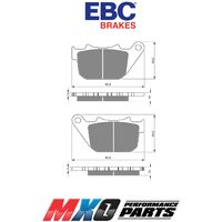 EBC Rear Brake Pads Harley XL1200X FORTY-EIGHT 2010-2013 FA387HH